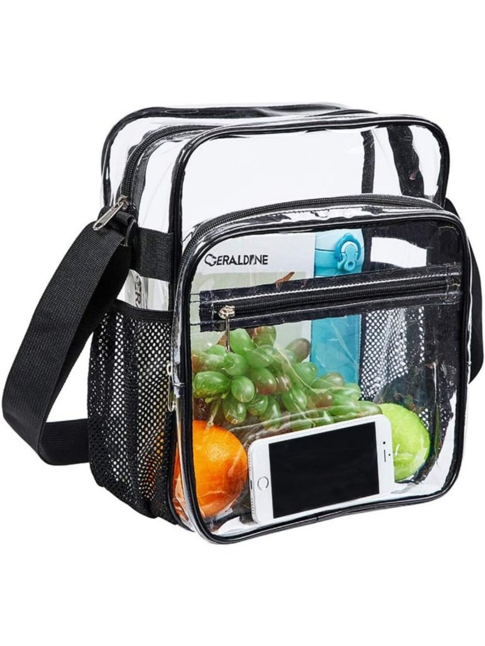 Stadium Approved Clear Crossbody Bag - Adjustable Strap for Concerts & Sports